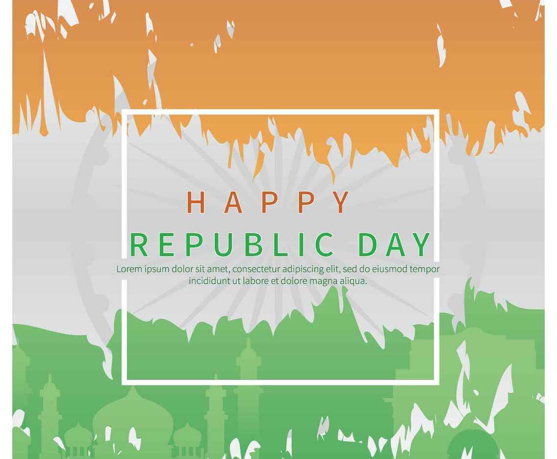 India Flag on Republic Day Illustration