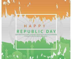 India Flag on Republic Day Illustration