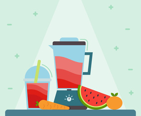 Iconic Smoothie  Ingredients Vectors
