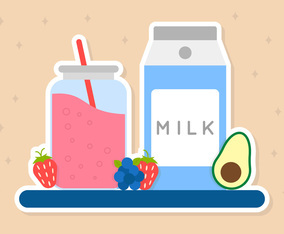 Iconic Smoothie  Ingredients Vectors