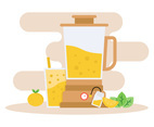 Iconic Smoothie  Ingredients Vectors