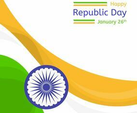 Flat Republic Day Vector Background