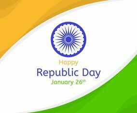 Flat Republic Day Vector Background