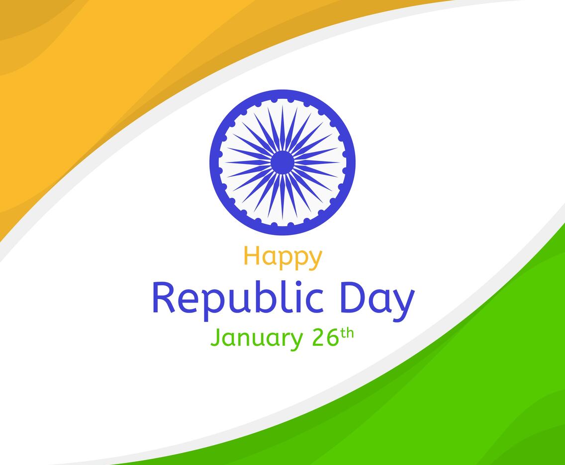 Flat Republic Day Vector Background