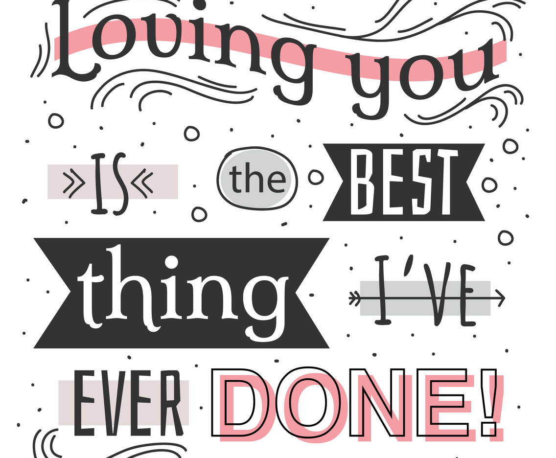 Valentine Typography Vector