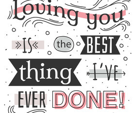 Valentine Typography Vector