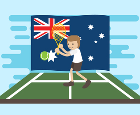 Free Australian Tennis Vector Illustration