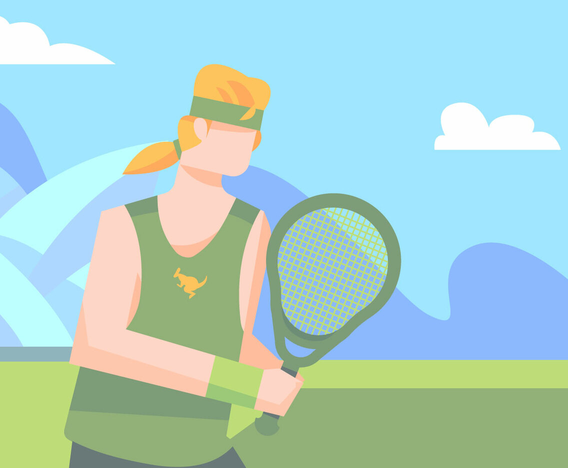 Australian In Tennis Field