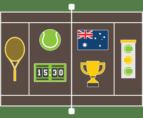 Free Australian Tennis Vector Illustration