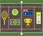Free Australian Tennis Vector Illustration