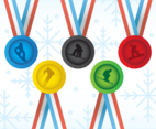 Winter Olympics Sports Medals Vector