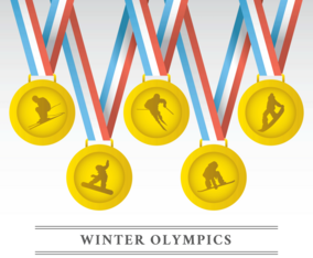Winter Olympics Medals Vector