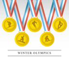 Winter Olympics Medals Vector