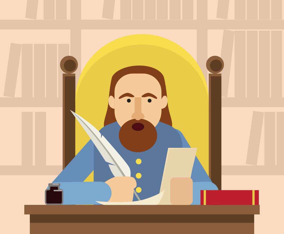 Scribe Illustration Vector