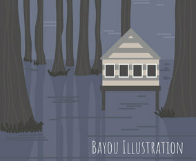 Bayou Vector Illustration