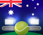 Australian Tennis Championship Arcade Illustration