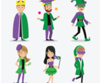 Mardi Gras People Vector