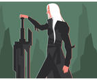 Big Sword Hero Vector