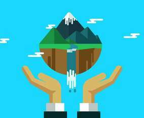 Healing Hands Illustration Vector With Flat Color