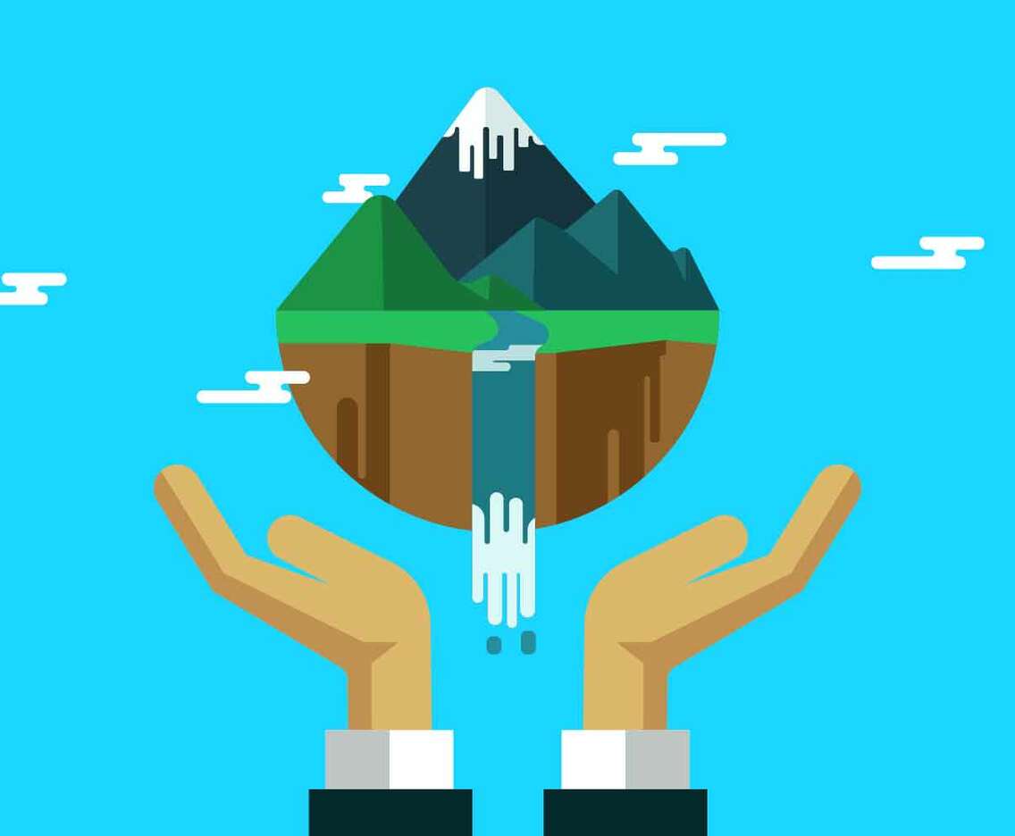 Healing Hands Illustration Vector With Flat Color