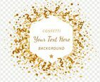 Gold Confetti Transparency Background