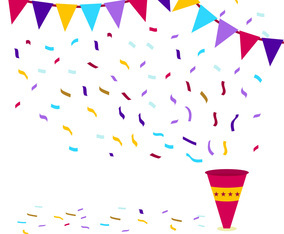 Colorful Confetti Vector Illustration