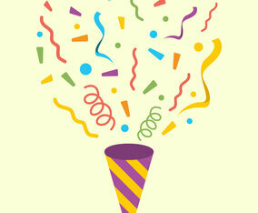 Colorful Serpentine And Confetti Background Vector