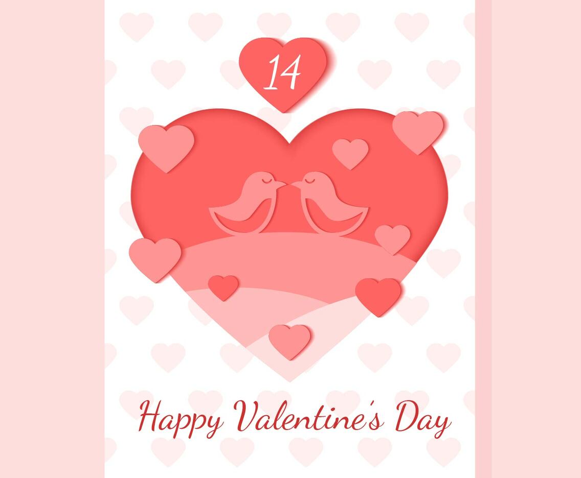 Valentine's Day Card Vector