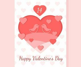 Valentine's Day Card Vector