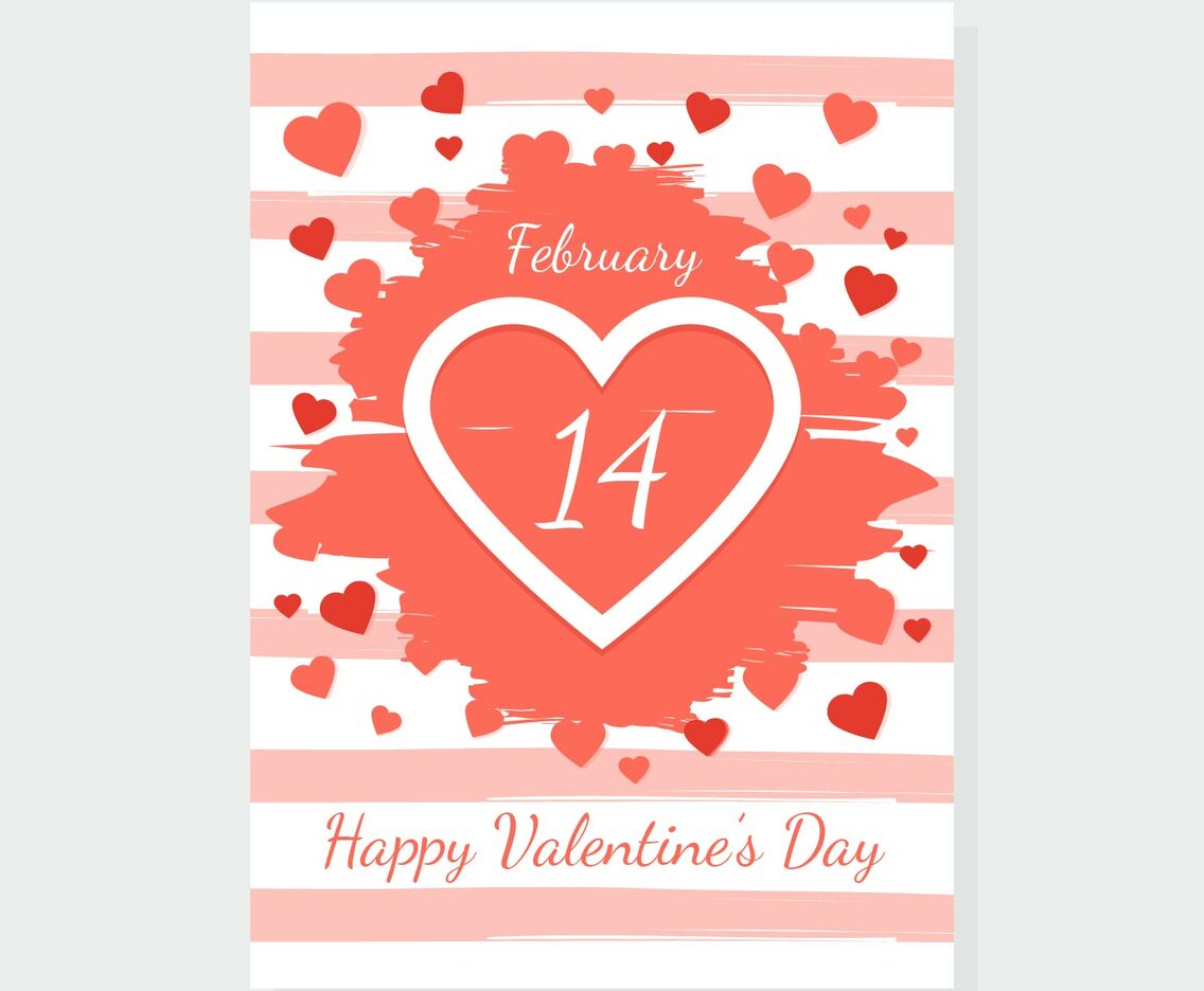 Valentine's Day Card Vector