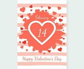 Valentine's Day Card Vector