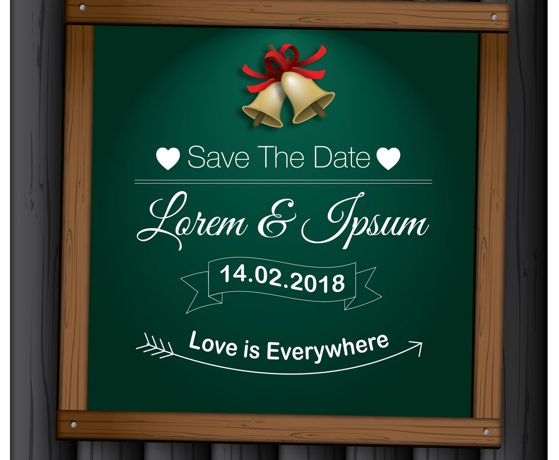 Wedding Save The Date Vector