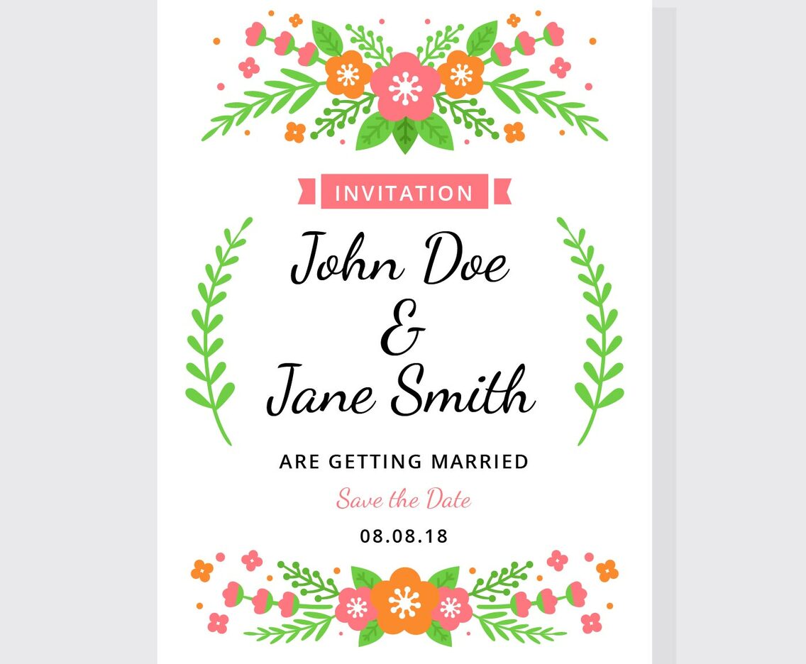 Wedding Invitation Vector