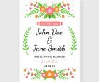 Wedding Invitation Vector