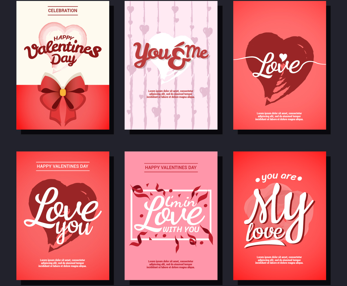 Valentine Card Vector Collection