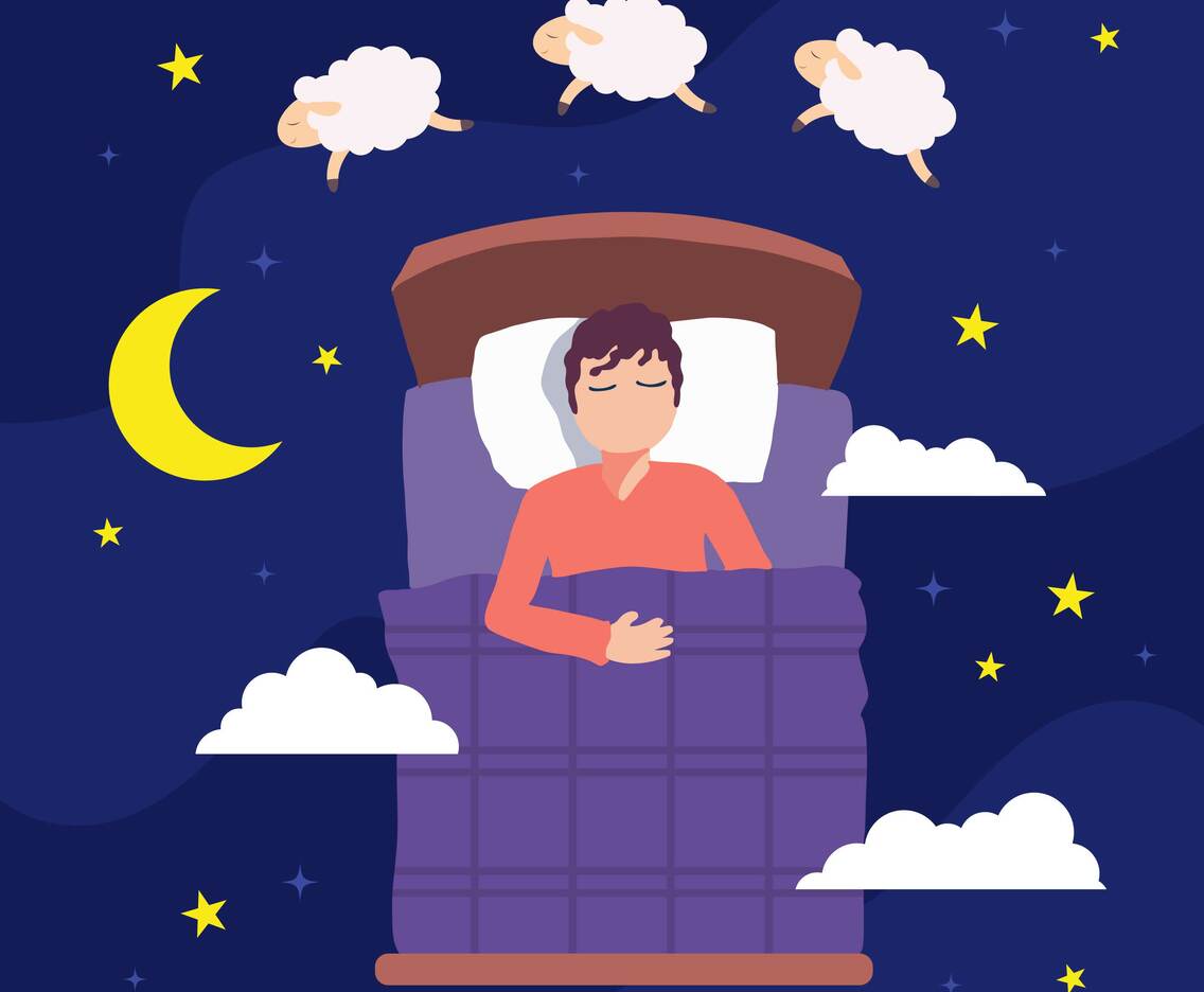 Bedtime Jumping Sheep Illustration