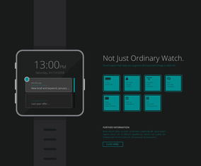 Smart Watch Application Parts Advertising Template