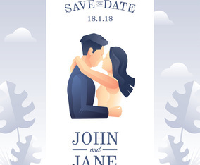 Wedding Save The Date Free Vector