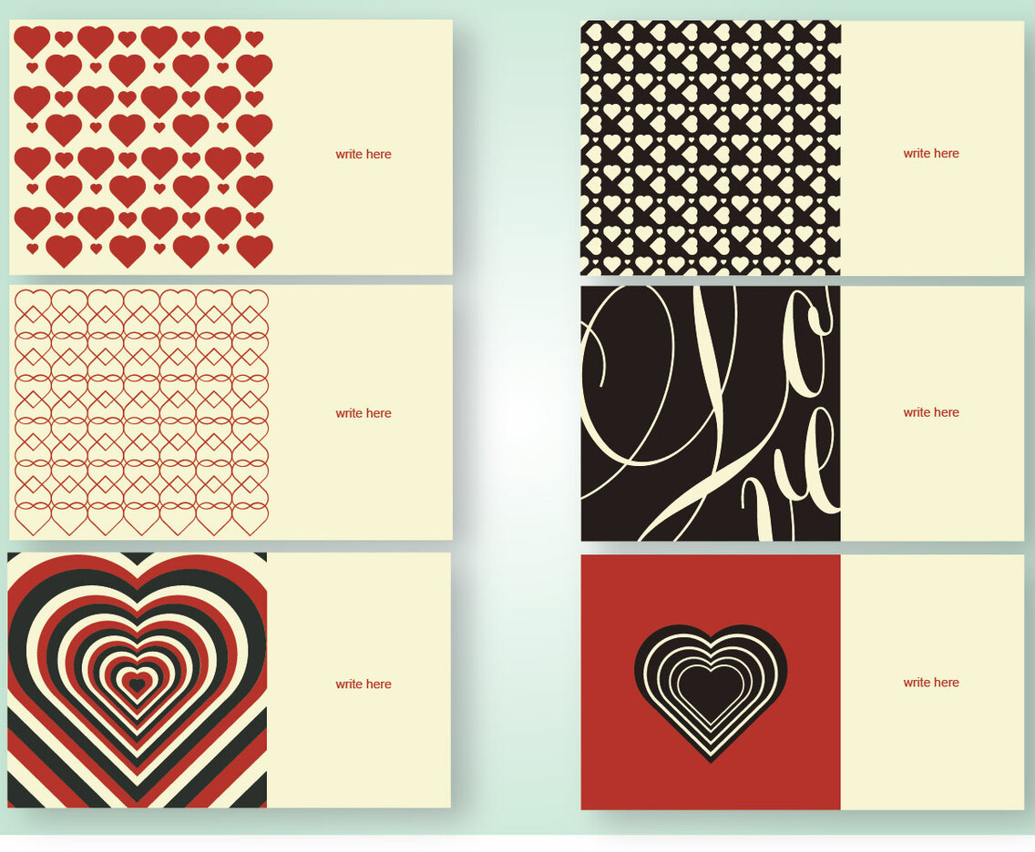 Valentine Cards Vector Pack