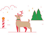 Christmas Reindeer Vector