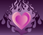 Flaming Heart Vector