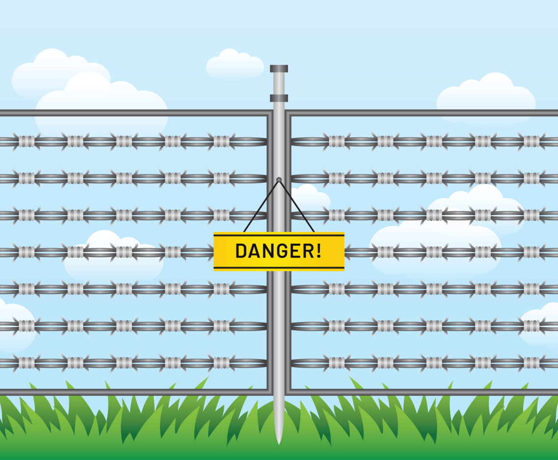 Razor Wire Danger Vector