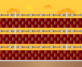 Brick Wall with Razor Wire