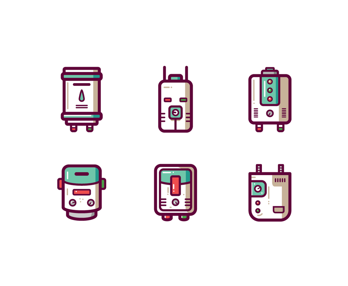 Futuristic Water Heater Vector