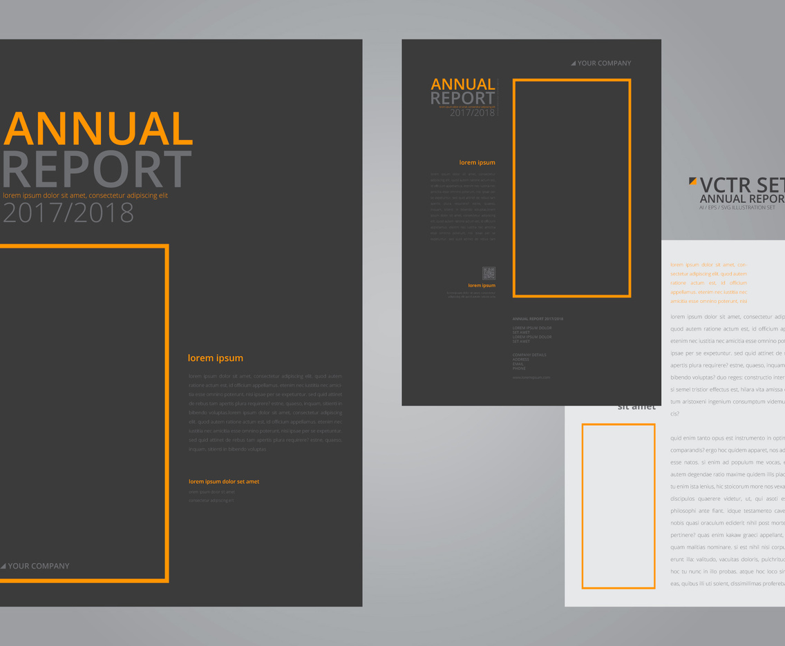Annual Report Elegant Geometric Flat Design Template