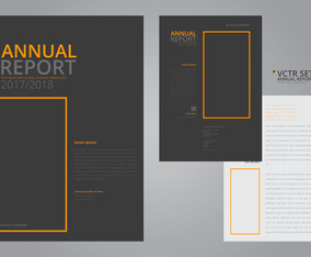 Annual Report Elegant Geometric Flat Design Template