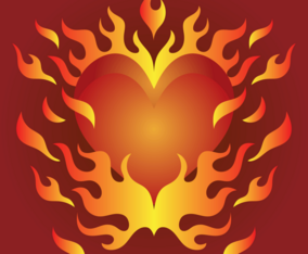 Flaming Heart Heart