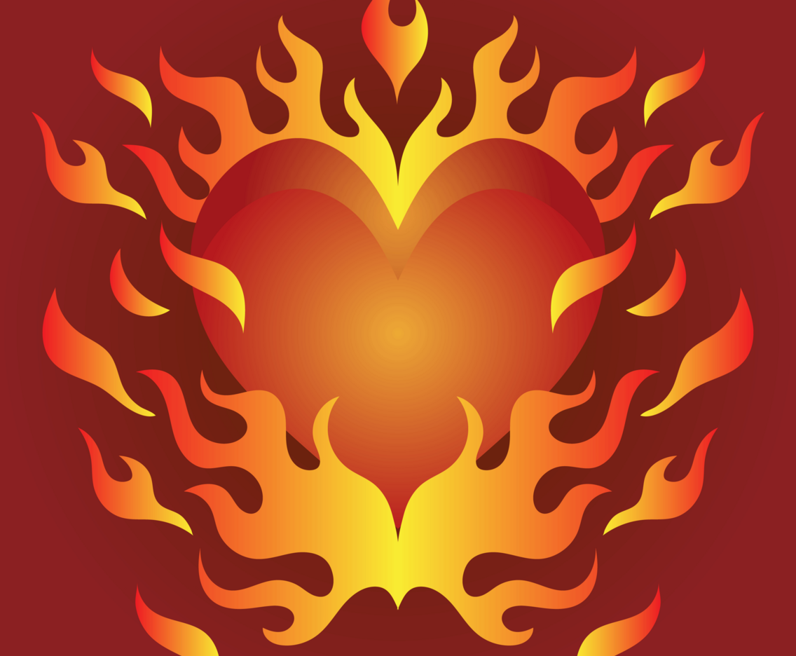 Flaming Heart Heart