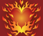 Flaming Heart Heart
