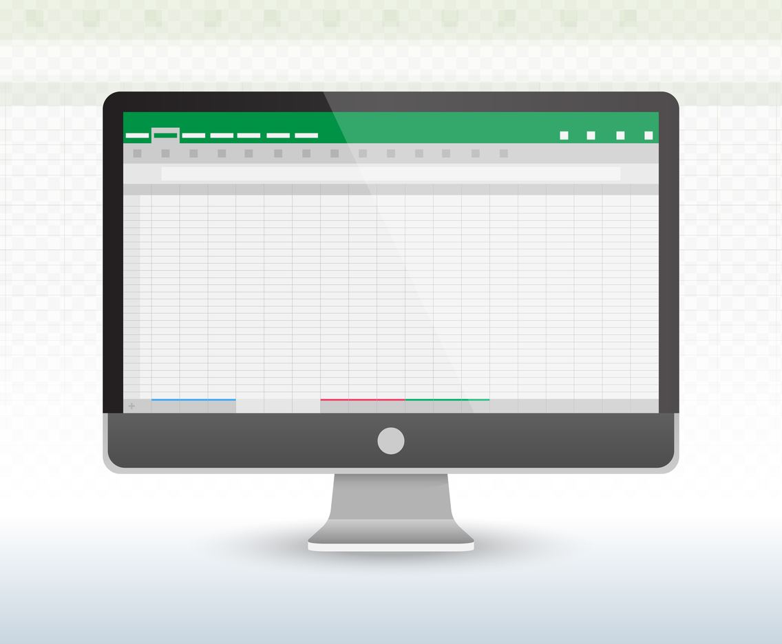 Spreadsheet Financial Accounting Report Concept Illustration